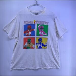 Power Rangers Graphic T-Shirt Size XL White Hasbro 2021
